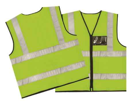 REFLECTIVE VEST ZIP, ID POUCH
