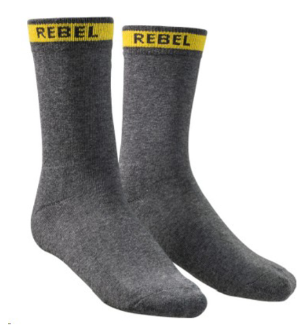 REBEL SOCKS-GREY