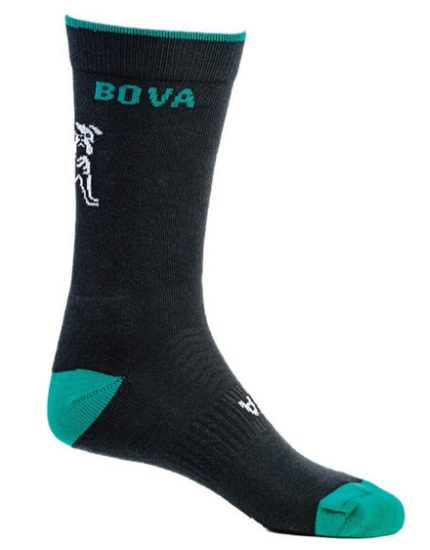 BOVA MID CALF INDUSTRIAL SOCK BLACK/GREEN