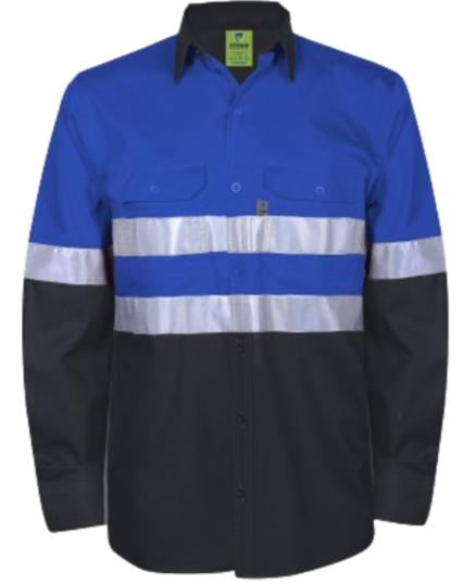 TIT 2 TONE REF SHIRT ELECTRIC BLUE/CHARCOAL