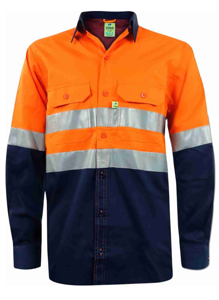 TIT 2 TONE REF SHIRT NAVY/ORANGE