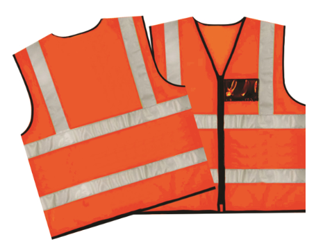 REFLECTIVE VEST ZIP, ID POUCH