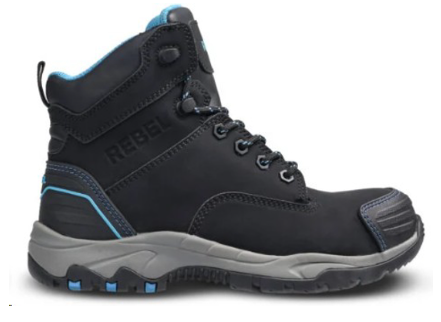 REBEL LADIES RUGGED S3 BOOT BLACK