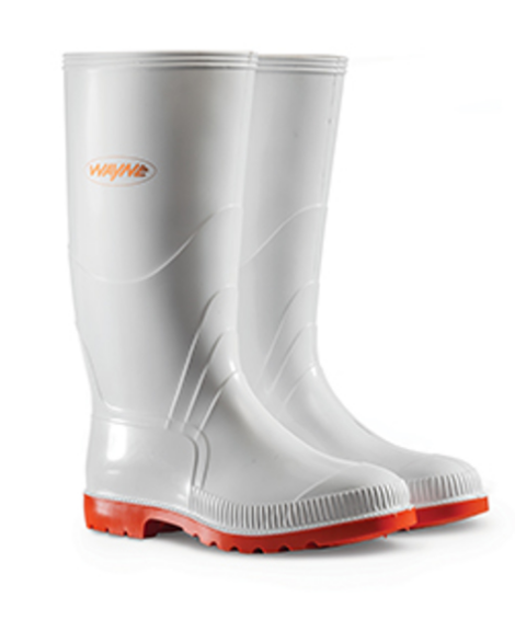 WAYNE 1030 GUMBOOT WHITE/RED