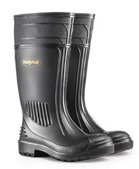 WAYNE 1210 GUMBOOT GRIPPER BLK/BLK STC
