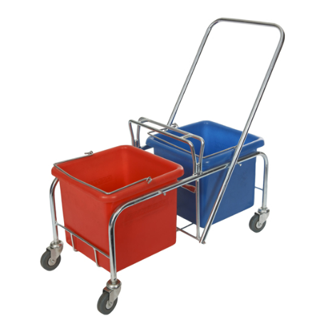 20L RHINO DOUBLE BUCKET TROLLEY-NO WRINGER